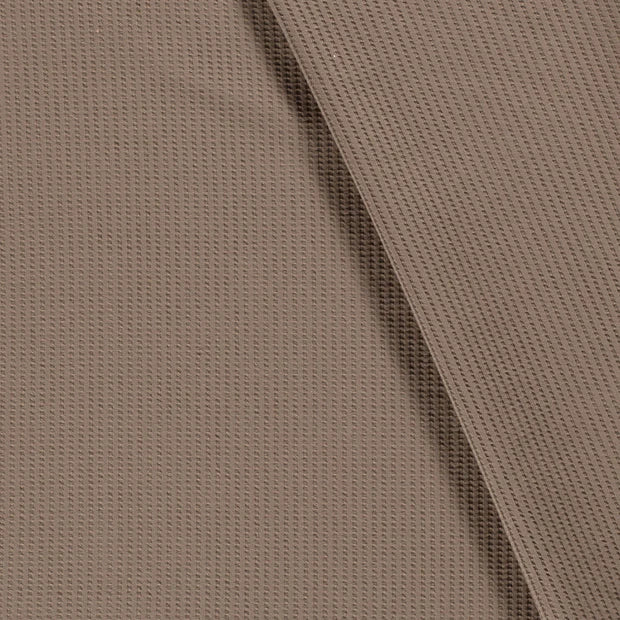 Waffel Jersey gestrickt in Unifarben // taupe braun