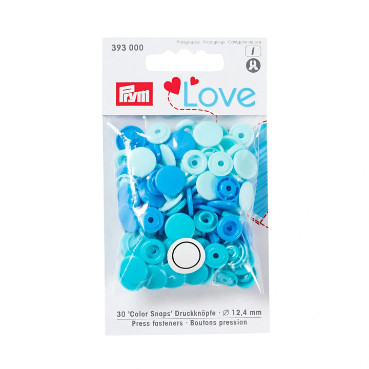 Prym Love Druckknöpfe Color Snaps 12,4 mm 30 St. // blautöne