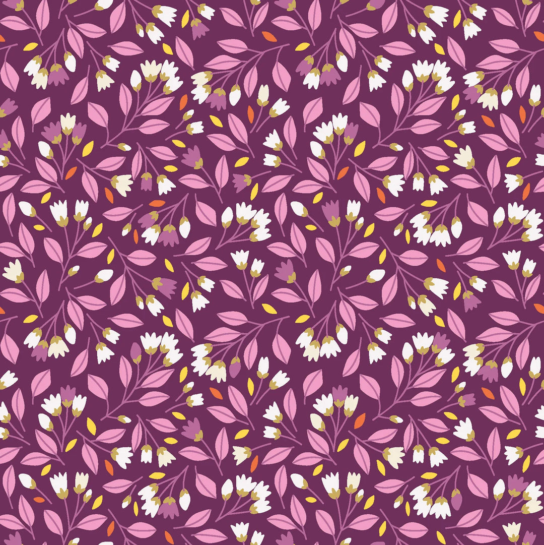 Viskose bedruckt Floral Blumen // violett