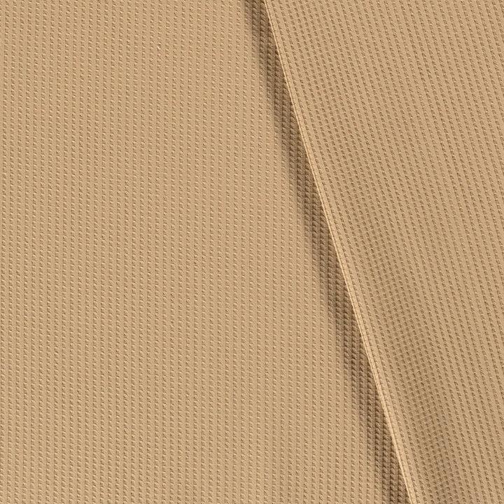 Waffel Jersey gestrickt in Unifarben // kamel