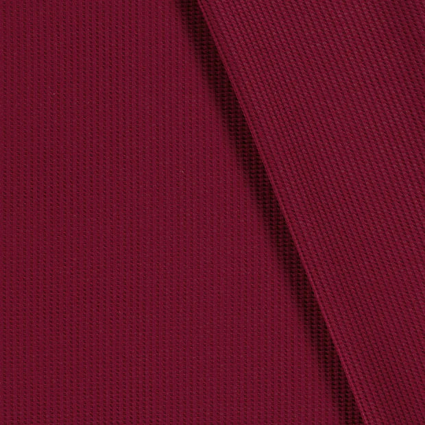 Waffel Jersey gestrickt in Unifarben // weinrot