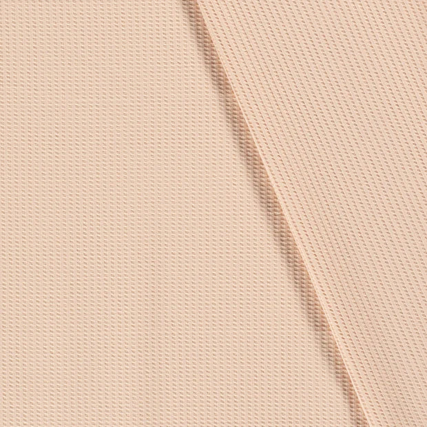 Waffel Jersey gestrickt in Unifarben // lachsfarbe
