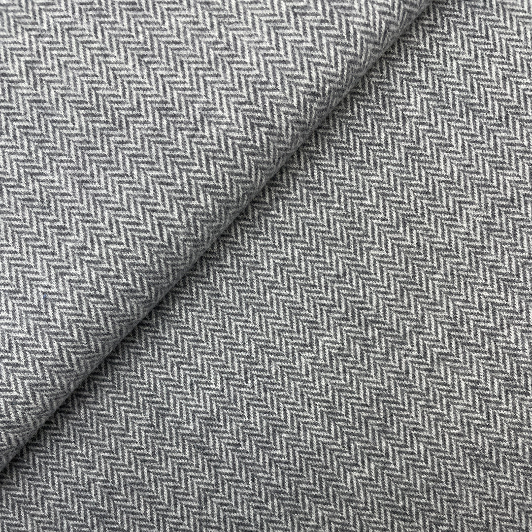 Jacquard-Sweat gebürstet "Max" // kleine Fischgräten