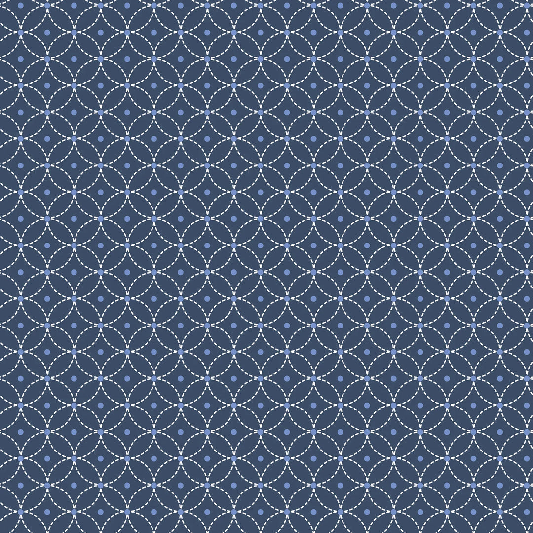 Viskose bedruckt Abstrakt // marineblau
