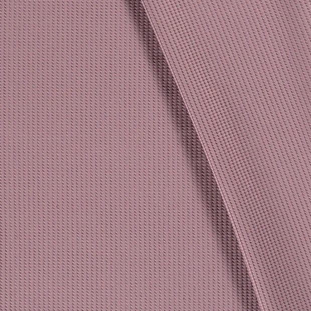 Waffel Jersey gestrickt in Unifarben // mauve