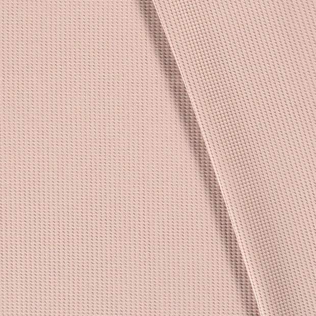 Waffel Jersey gestrickt in Unifarben // hellrosa
