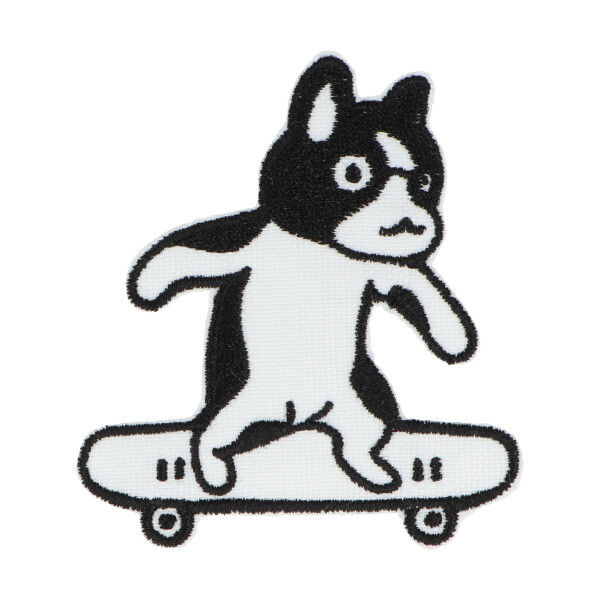 Stick-Applikationen Patches Aufbügeln // Hund & Skateboard