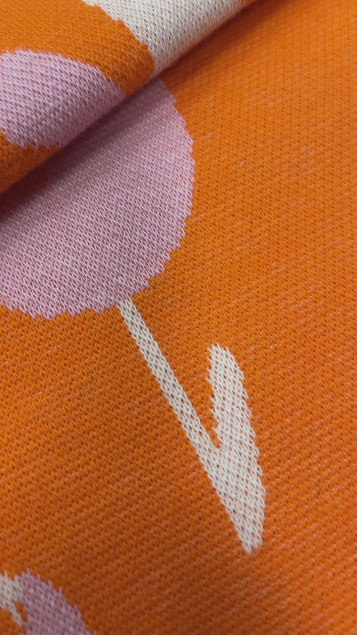 Jacquard Sweat Blumen // orange off-white