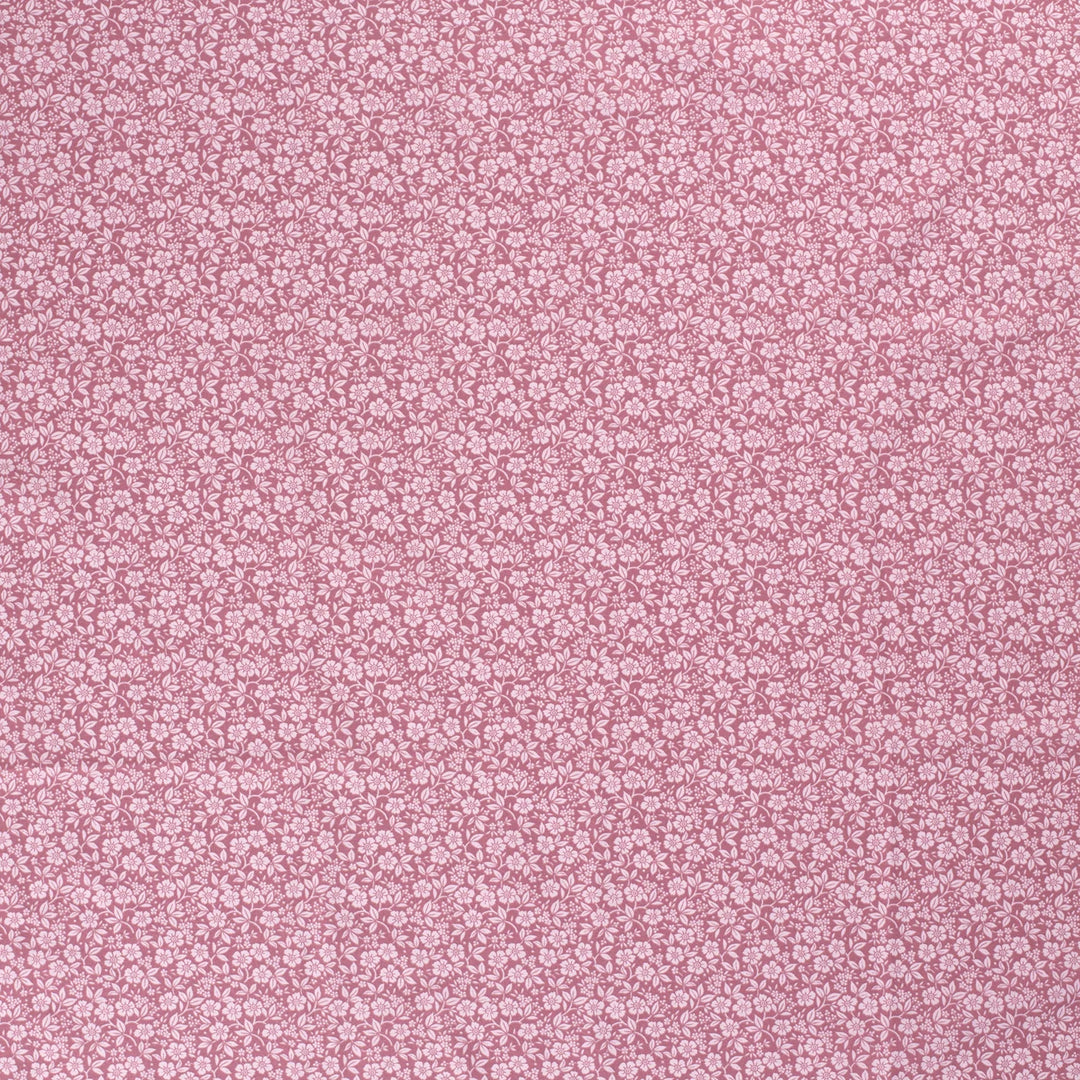 Baumwolle Poplin Blumen // rosa