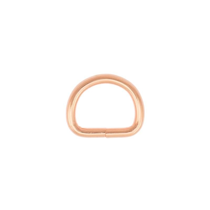 D-Ring Halbrundring 16 mm 4 Stück // roségold