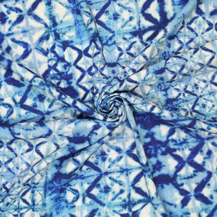 Viskose/Leinen TIE DYE // blau