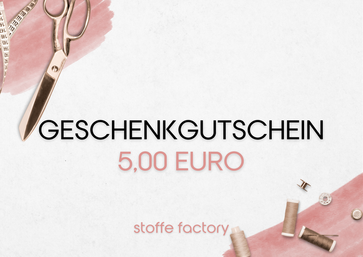 Geschenkgutschein - Stoffe Factory (Onlineshop)