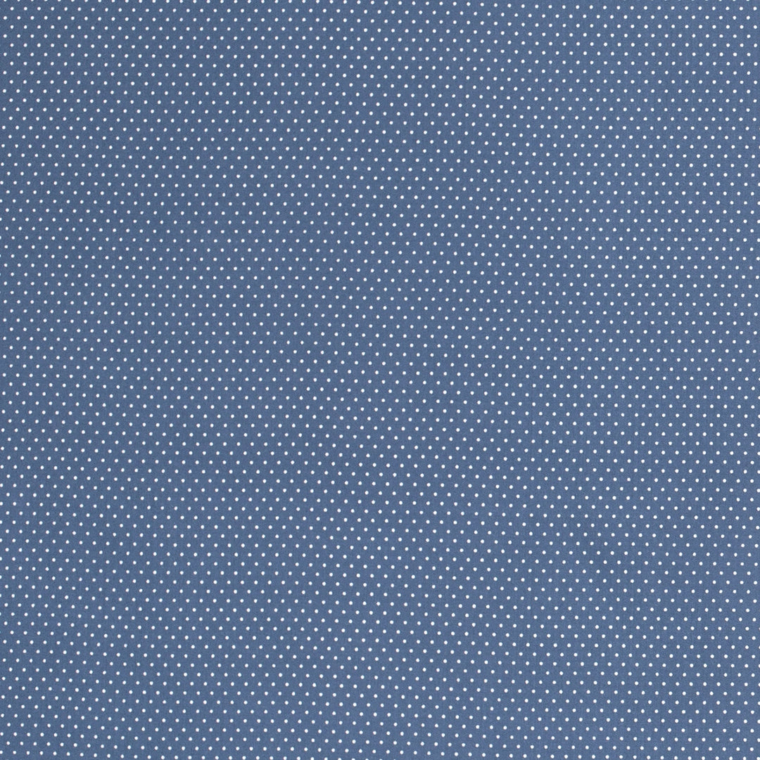 Viskose Punkte Klein // weiß auf jeansblau