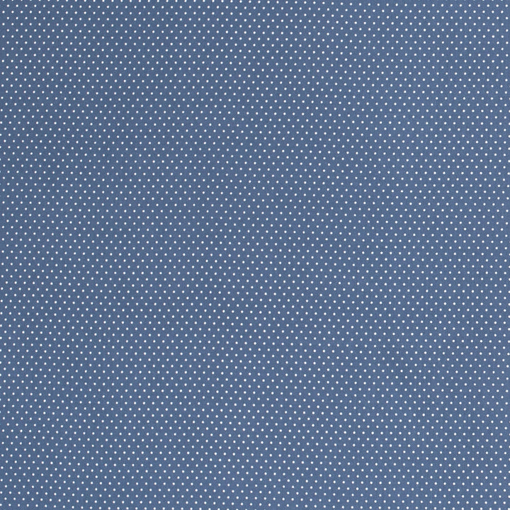 Viskose Punkte Klein // weiß auf jeansblau