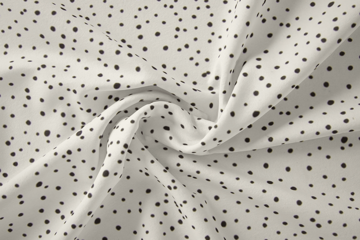 Baumwolle Poplin Punkte // schwarz auf off-white