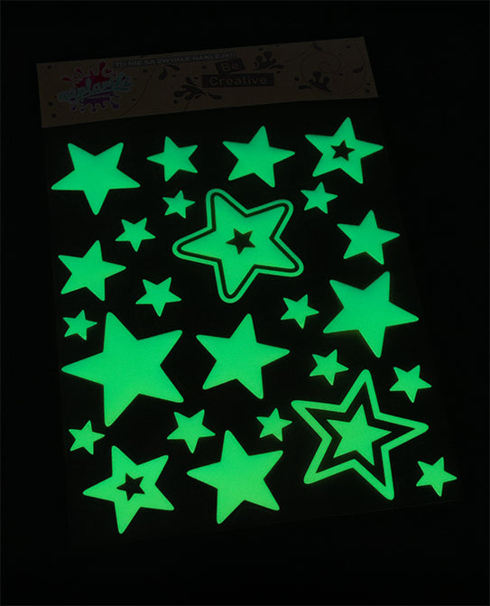 Applikationen Bügelbilder Patches // Stars glow-effect