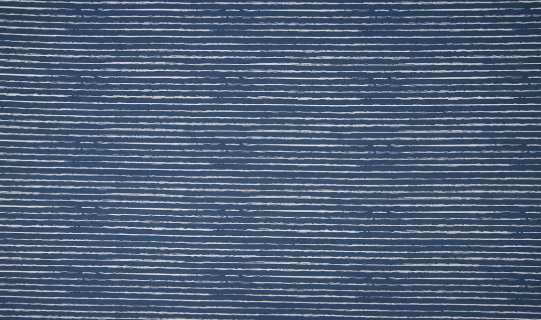 Baumwolle Poplin Streifen // weiß auf dunkelblau