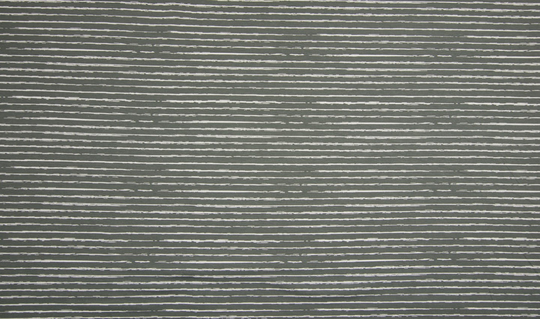 Baumwolle Poplin Streifen // weiß auf grau