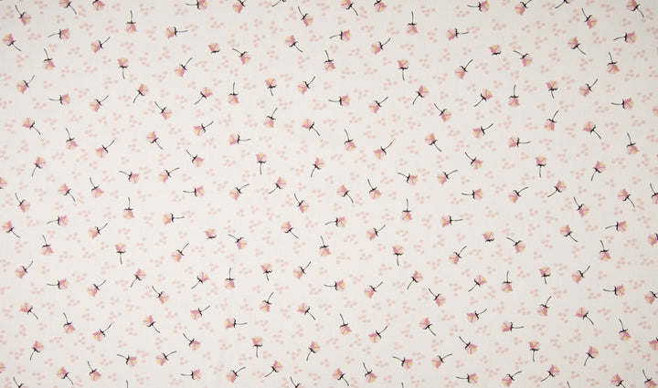 Baumwolle Poplin Rosen // gelb schwarz rosa hellrosa auf off-white