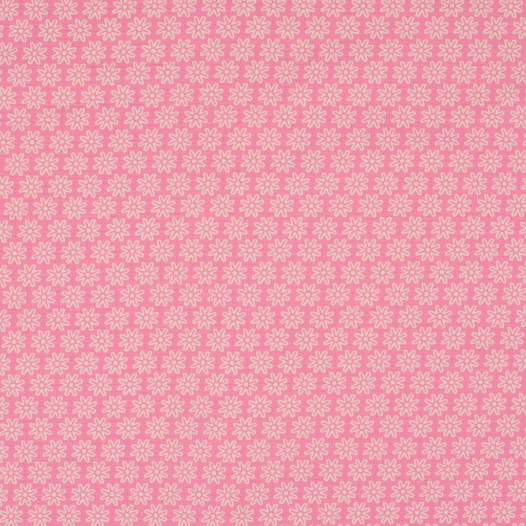 Baumwolle Gänseblümchen // weiß auf rosa