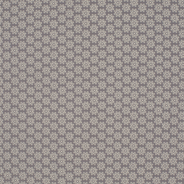 Baumwolle Gänseblümchen // weiß auf grau