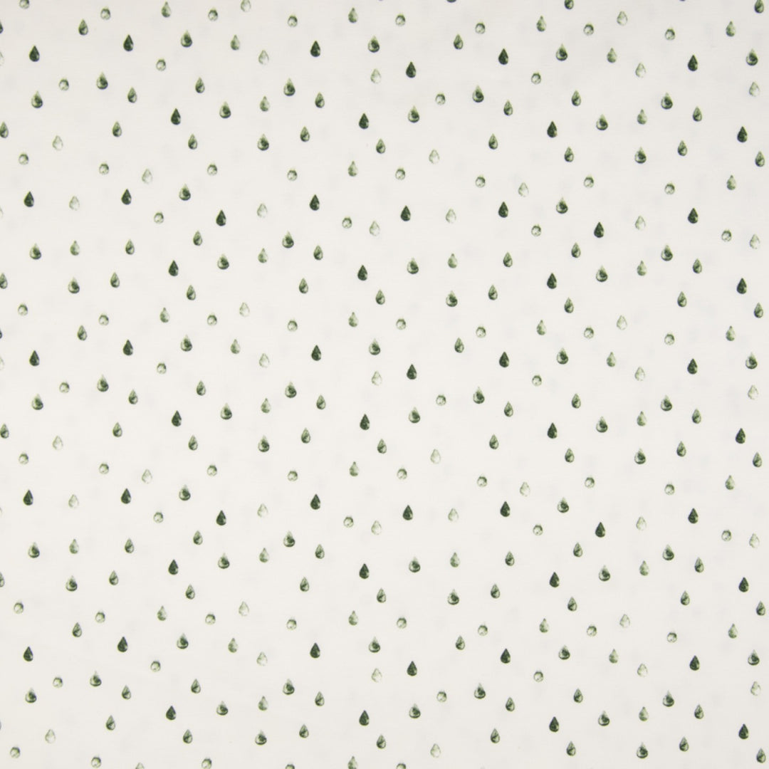 Baumwolljersey Organic Regentropfen // pastellgrün auf weiß