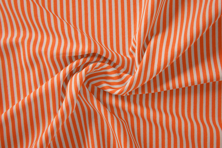 Baumwolle Streifen // weiß orange