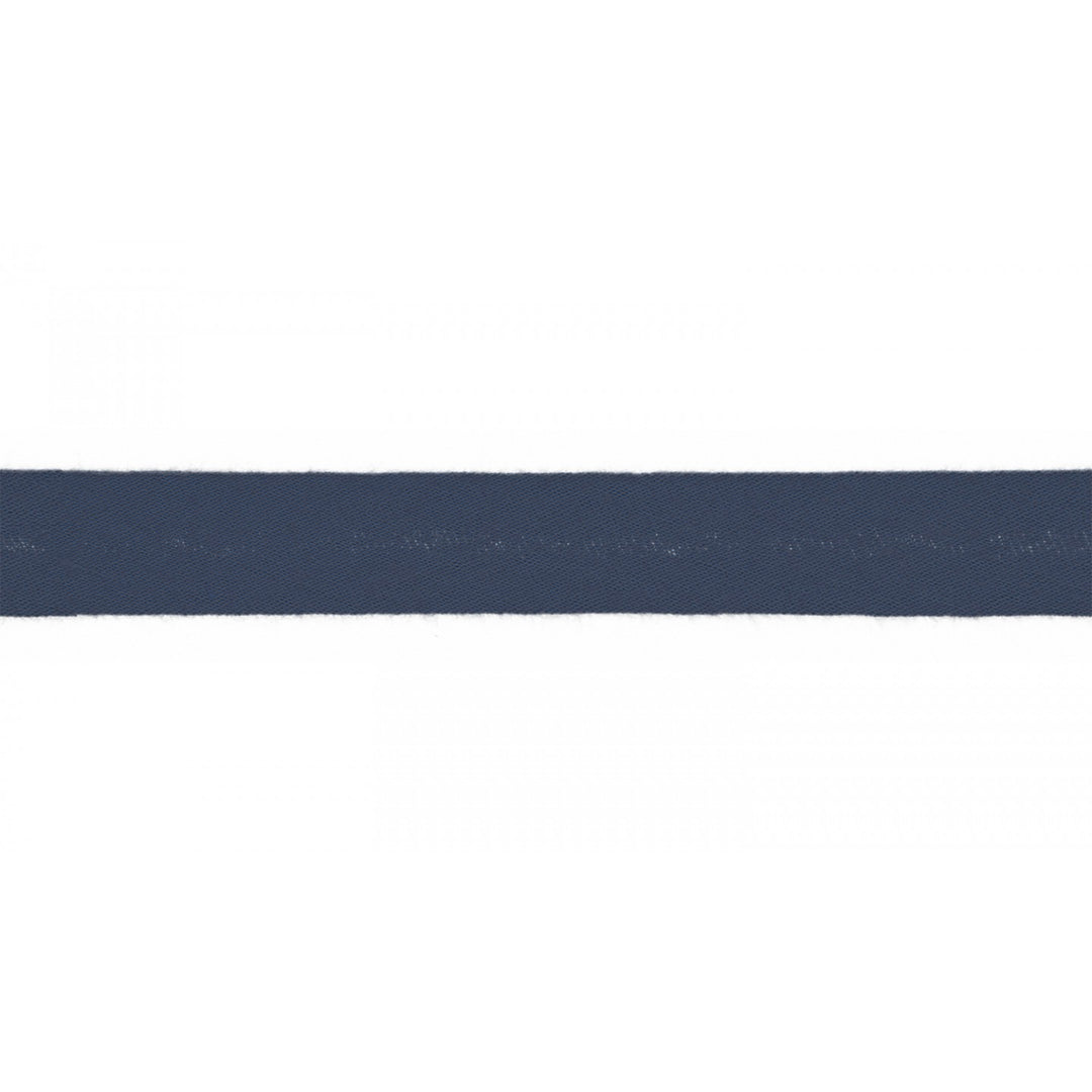 Schrägband Musselin Uni 20 mm // jeansblau dunkel