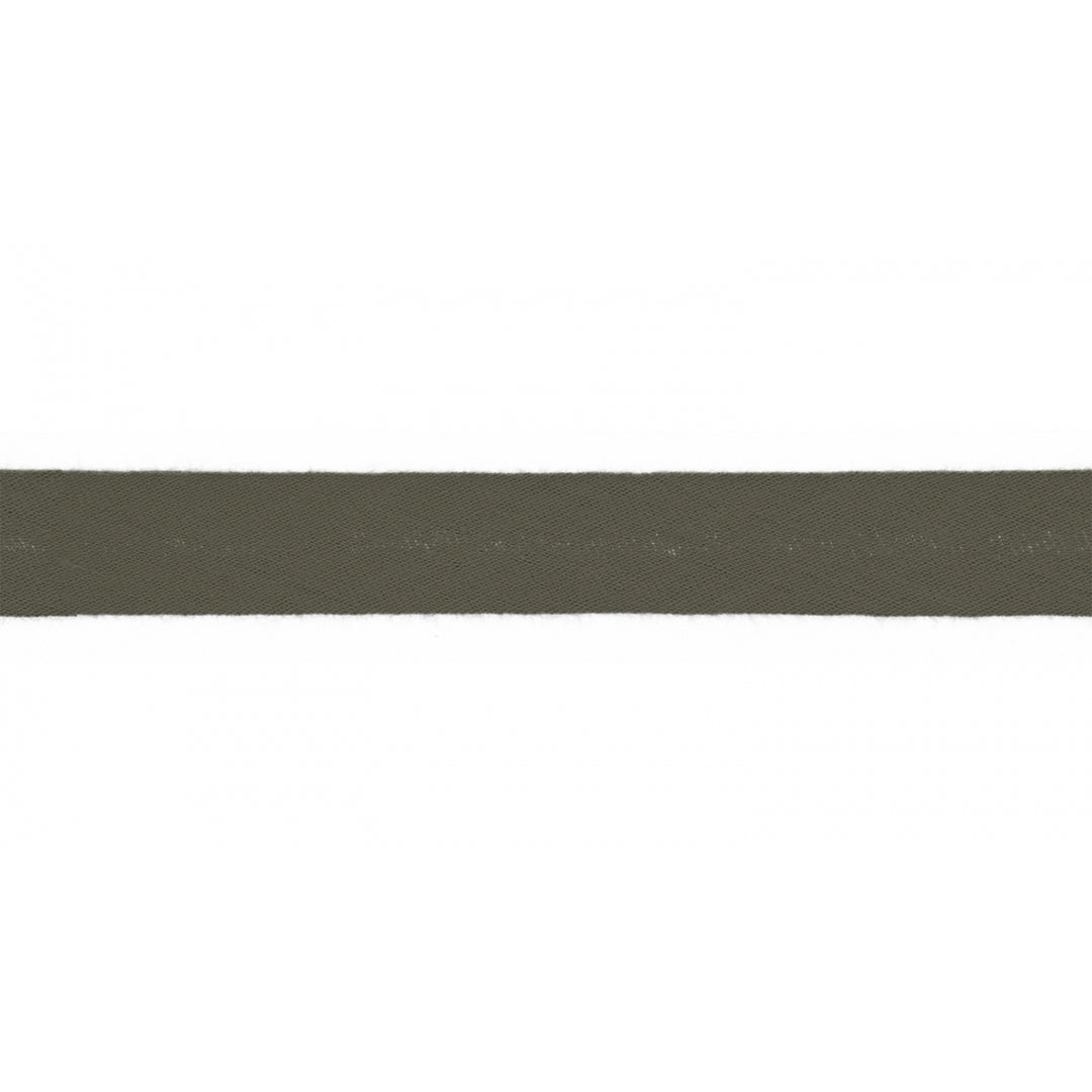 Schrägband Musselin Uni 20 mm // khaki