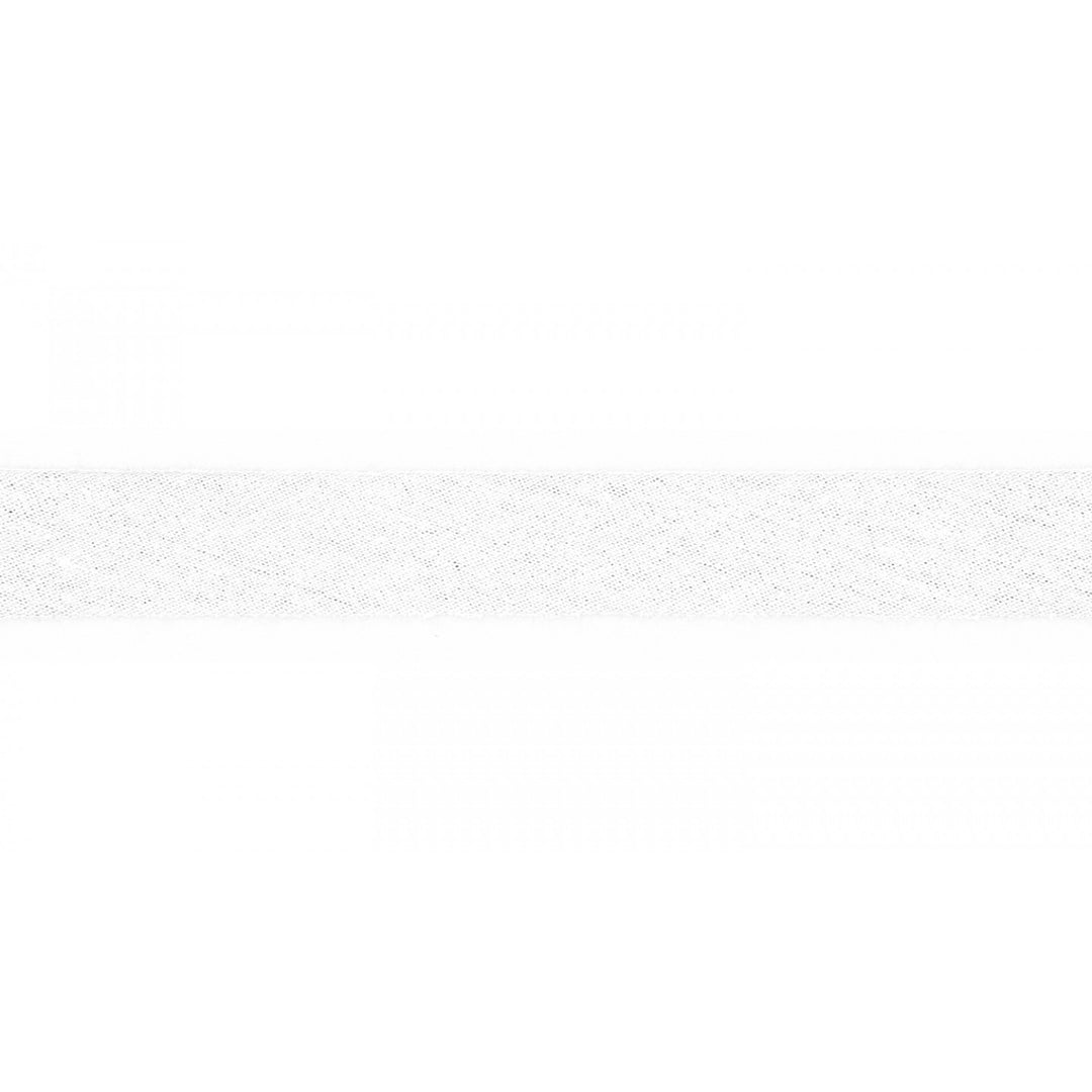 Schrägband Musselin Uni 20 mm // weiß