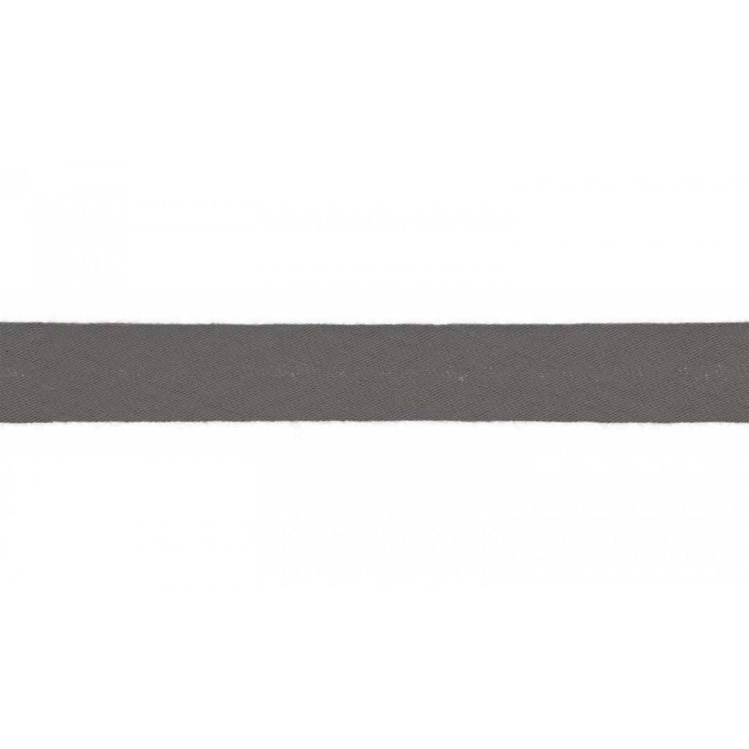 Schrägband Musselin Uni 20 mm // dunkelgrau