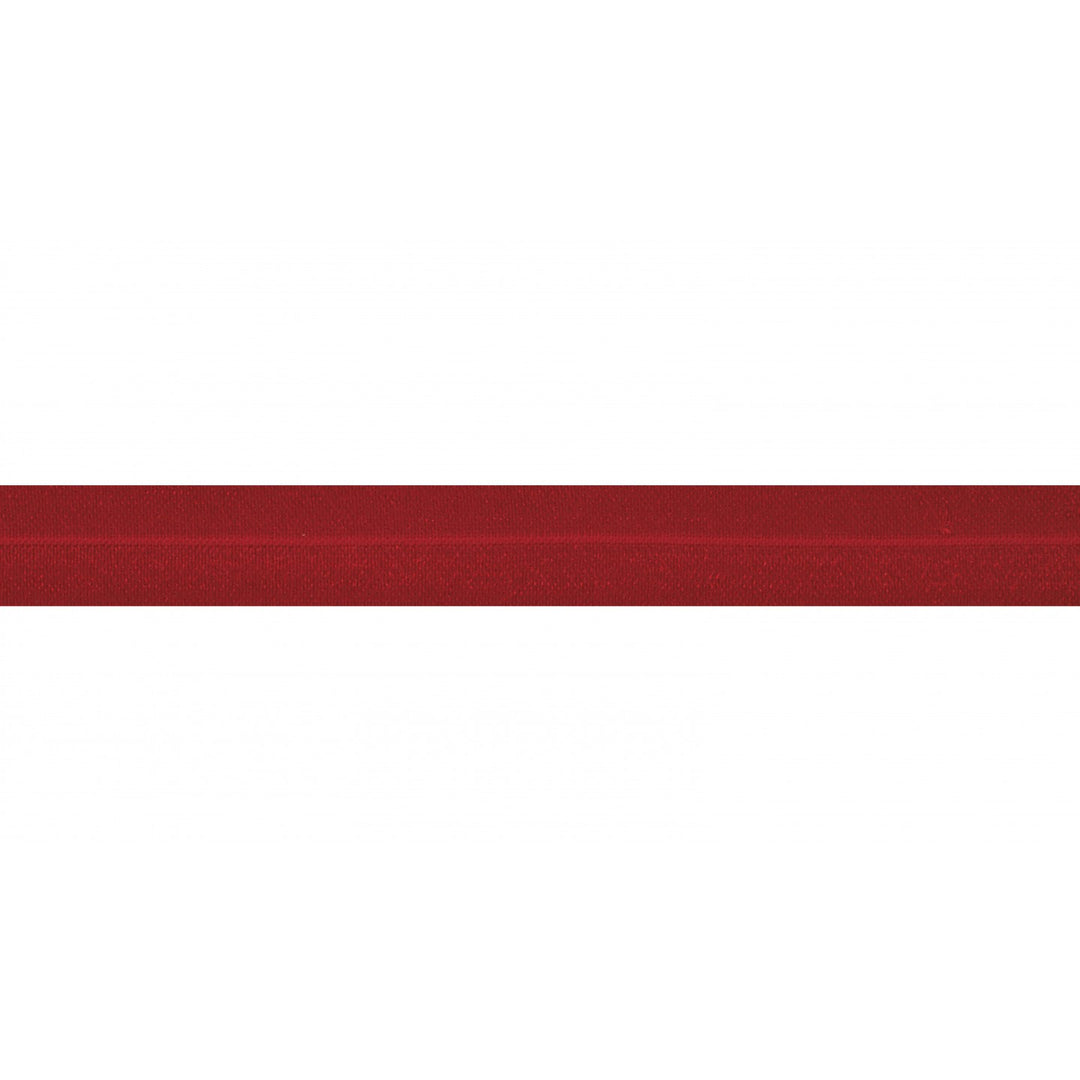 Schrägband Elastisch Glänzend Uni 20 mm // rot