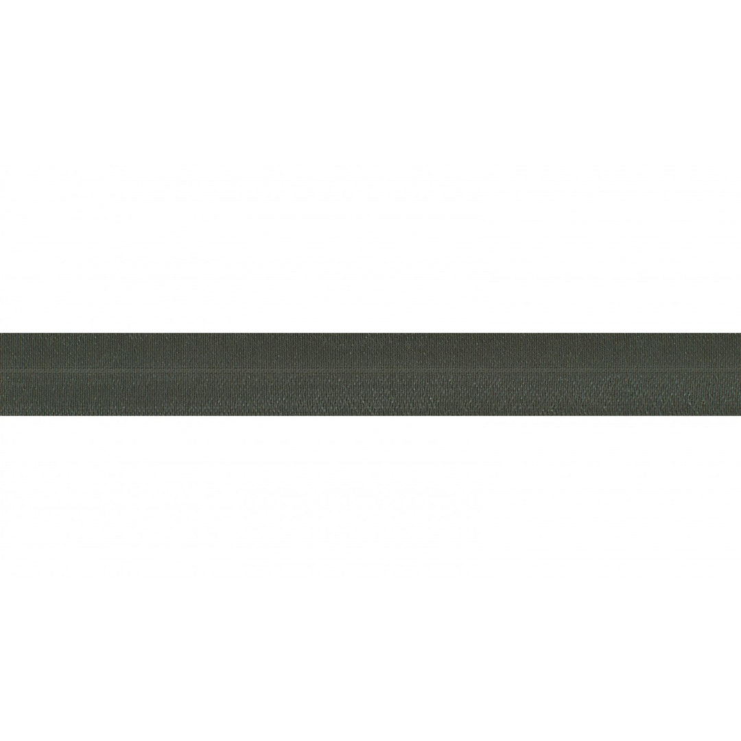 Schrägband Elastisch Glänzend Uni 20 mm // khaki