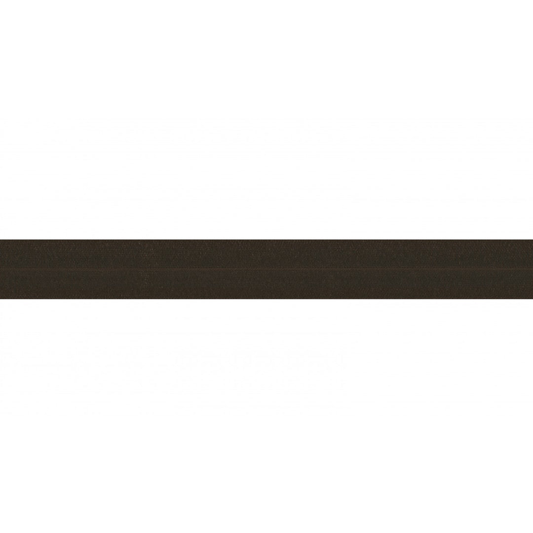 Schrägband Elastisch Glänzend Uni 20 mm // braun