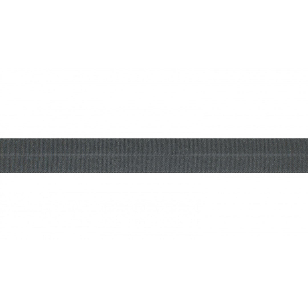 Schrägband Elastisch Glänzend Uni 20 mm // grau