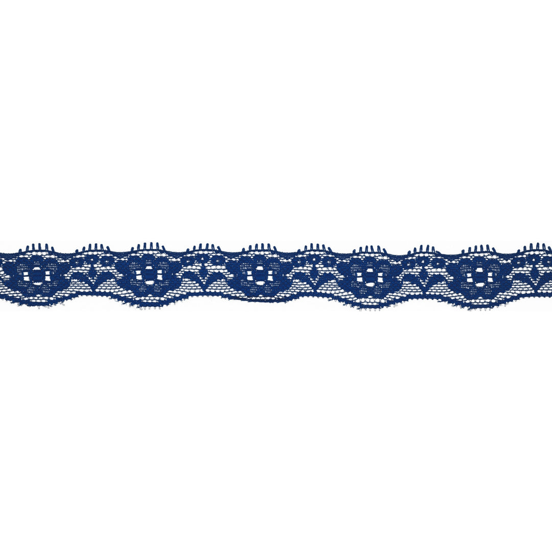 Spitzenband Elastisch Uni 20 mm // königsblau