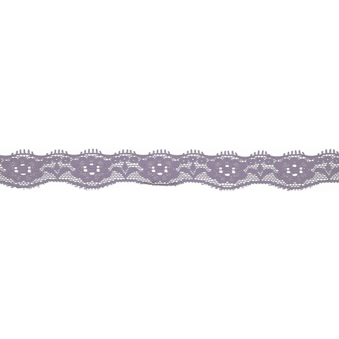 Spitzenband Elastisch Uni 20 mm // lila