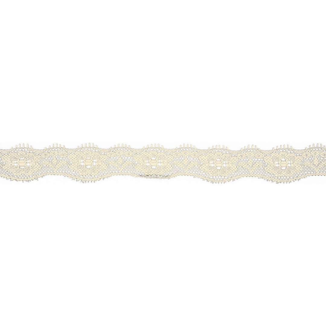 Spitzenband Elastisch Uni 20 mm // off-white