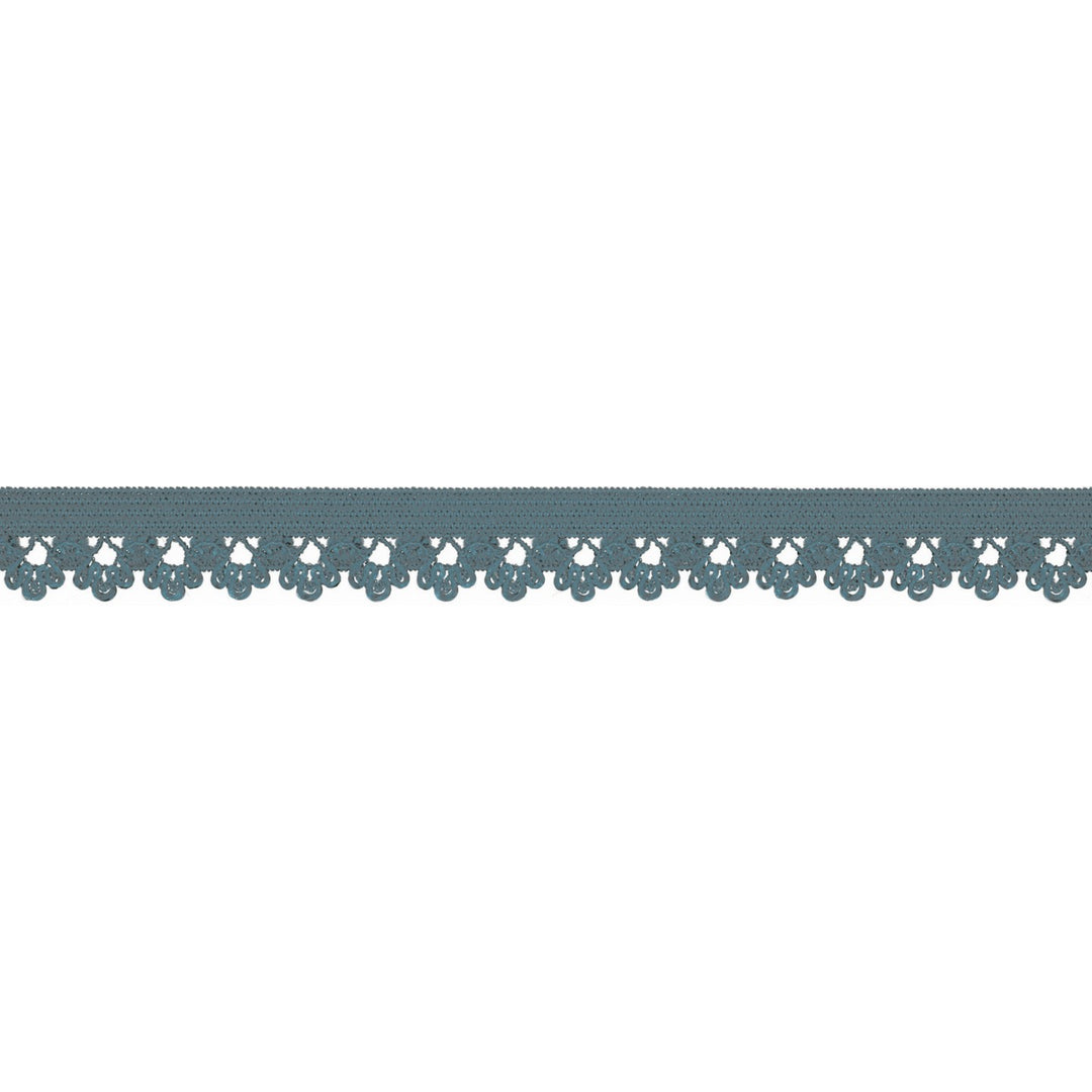 Spitzenband Elastisch Uni 13 mm // jeansblau
