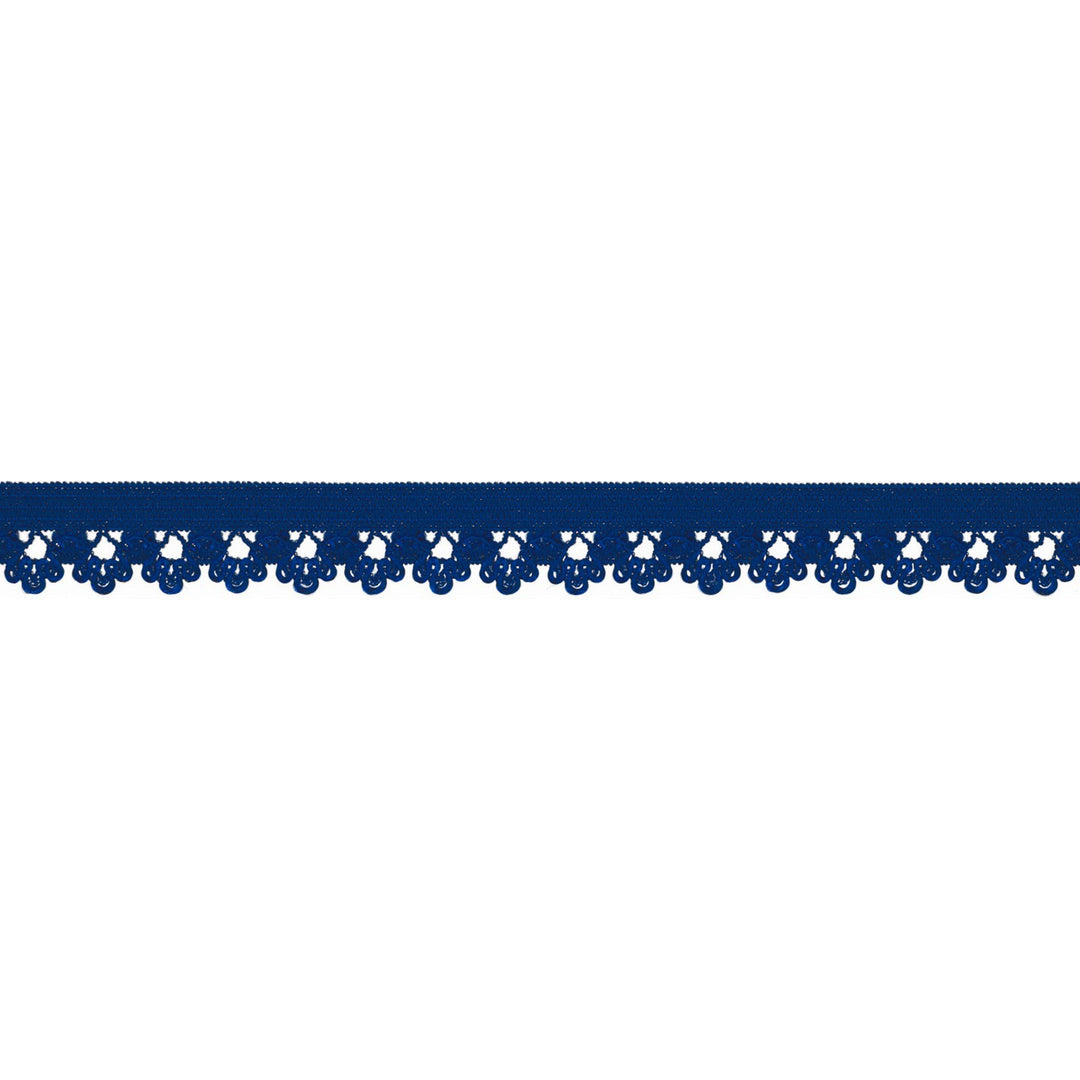 Spitzenband Elastisch Uni 13 mm // königsblau