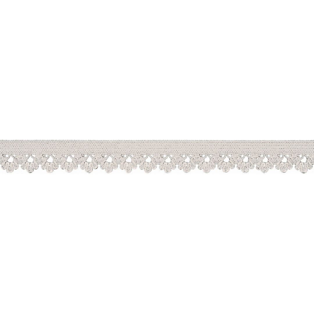 Spitzenband Elastisch Uni 13 mm // off-white