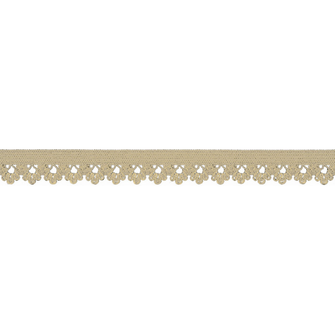 Spitzenband Elastisch Uni 13 mm // beige