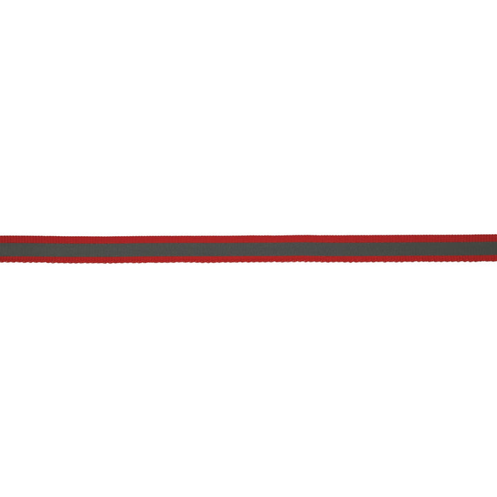 Reflektionsband 10 mm // silber auf rot