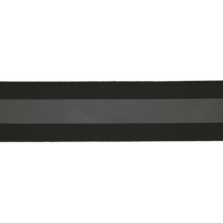 Reflektionsband 50 mm // silber auf schwarz