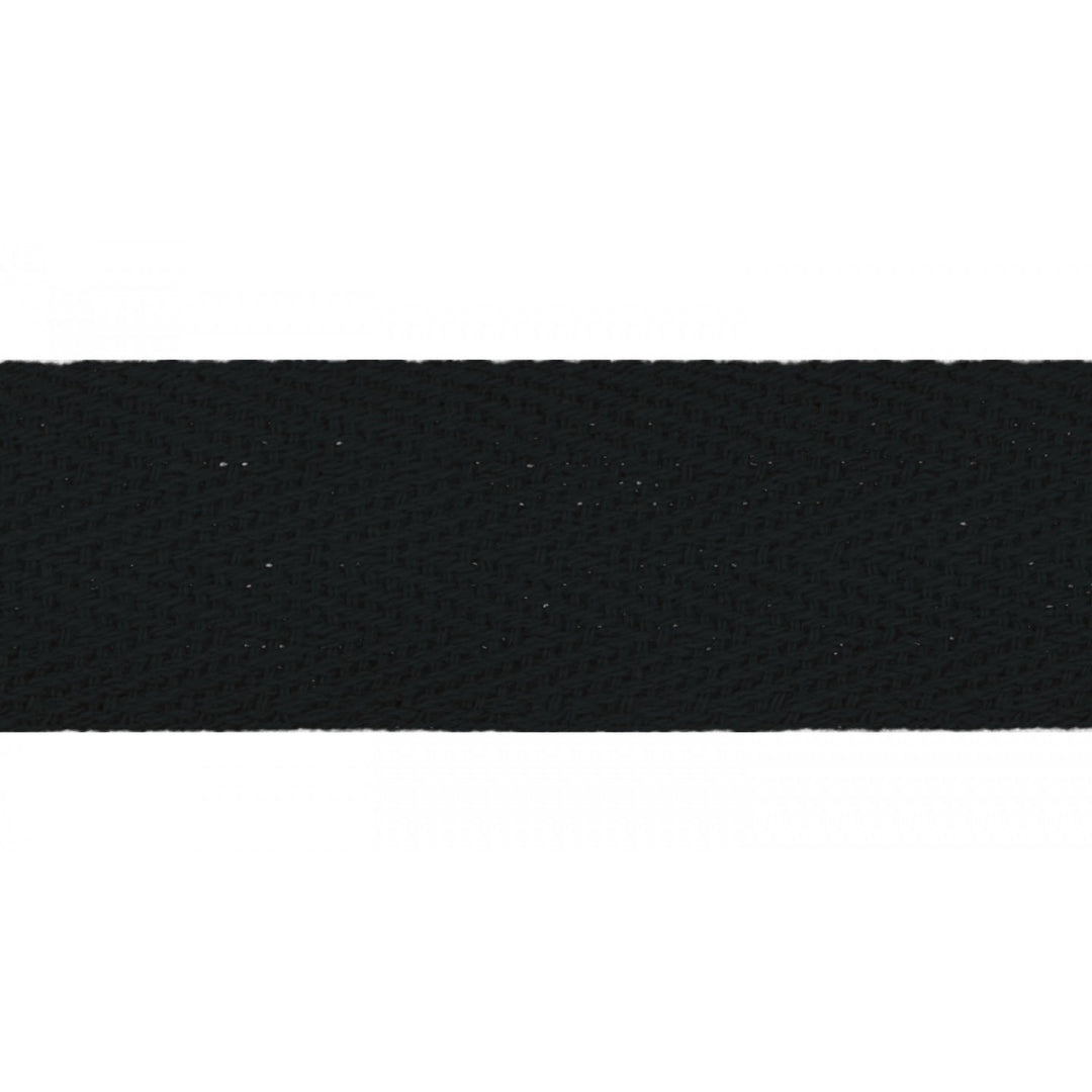 Köperband Baumwolle Uni 20 mm // schwarz