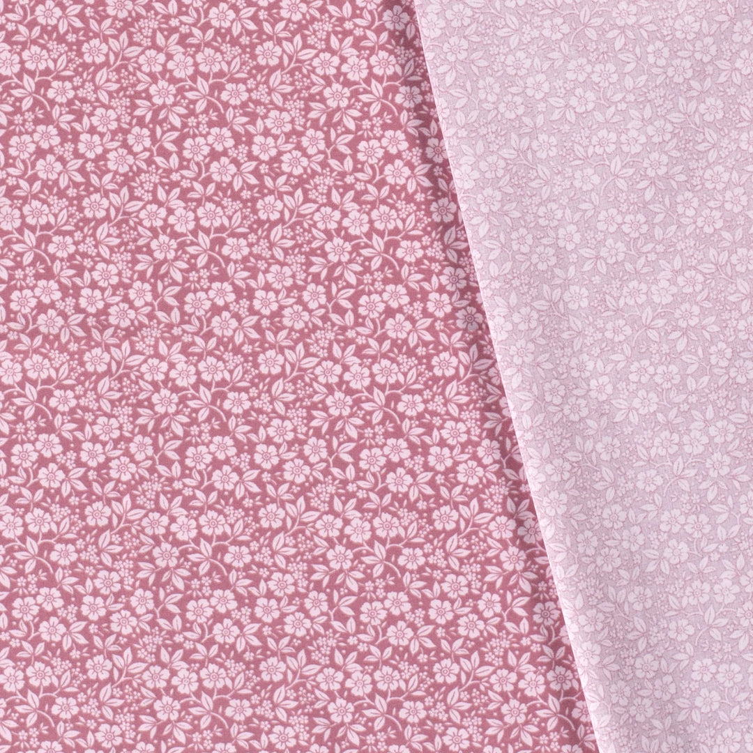 Baumwolle Poplin Blumen // rosa