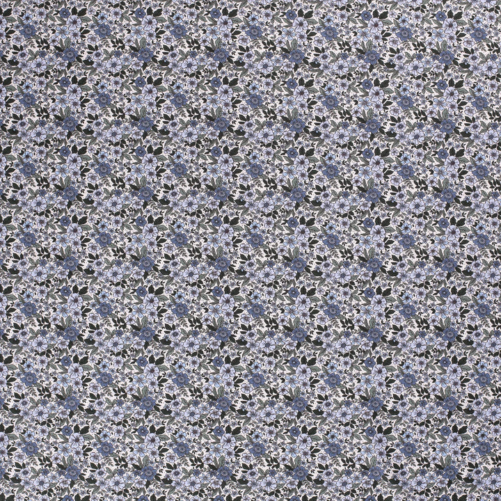 Baumwolle Poplin Blumen // babyblau