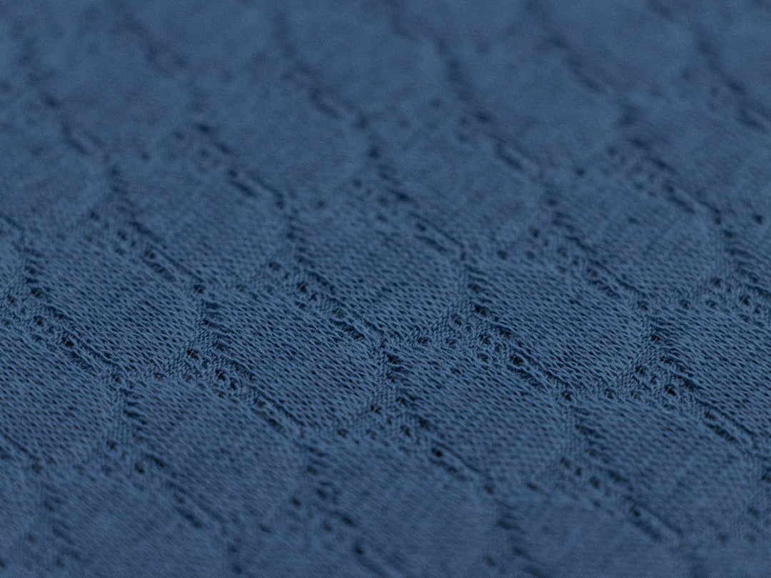 Strickstoff Baumwolle Drops Uni // jeansblau