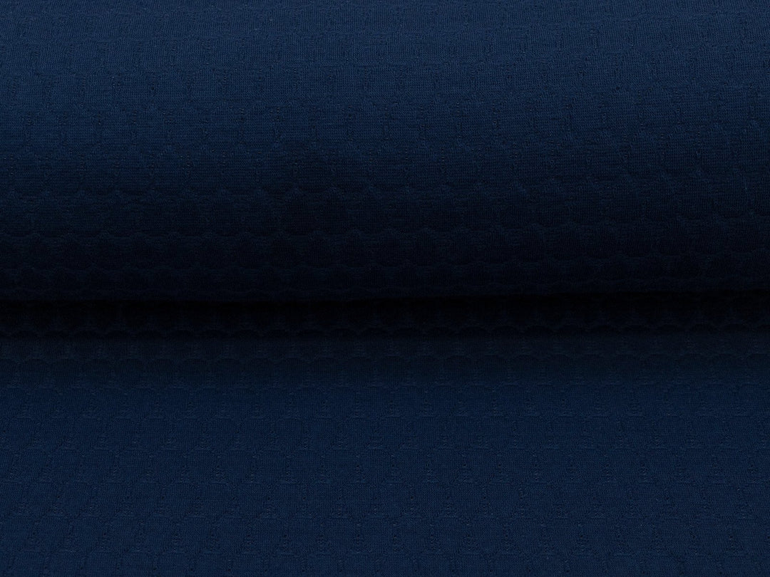 Strickstoff Baumwolle Drops Uni // marineblau